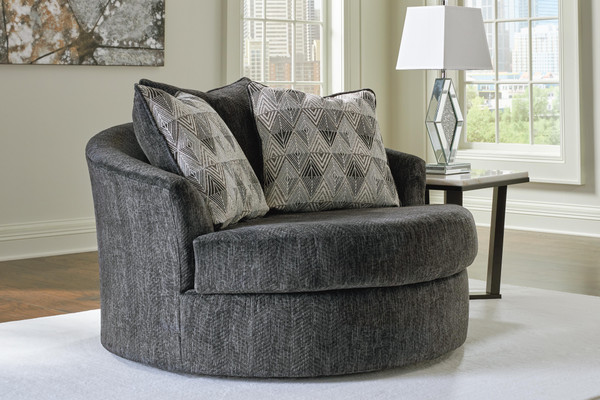 Ashley Biddeford Shadow Oversized Swivel Accent Chair