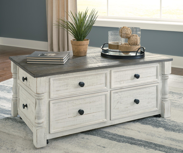 Ashley Havalance White Gray Lift-Top Coffee Table