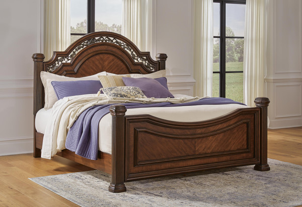 Ashley Lavinton Brown King Poster Bed