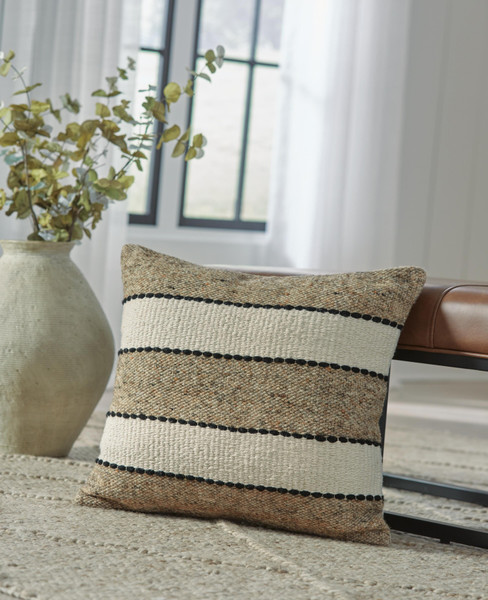 Ashley Rueford Brown Black Natural Pillow