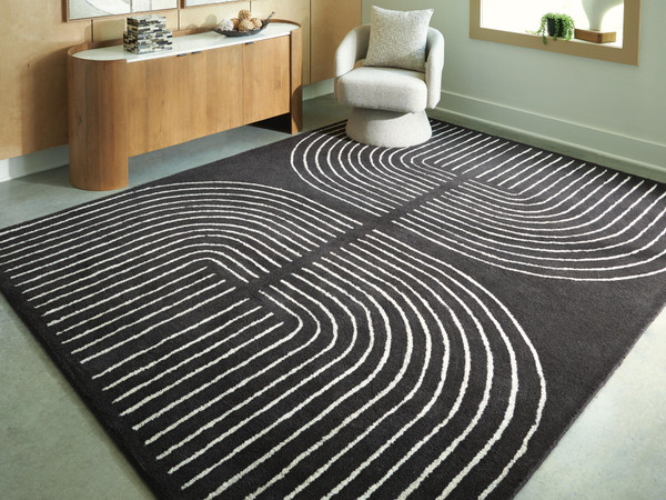 Ashley Eldonmore Black Ivory 7'8" x 10' Area Rug