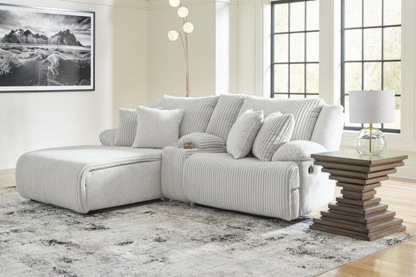 Ashley Top Tier Alloy 3-Piece Reclining Sectional Sofa with Chaise 92706/05/41/57