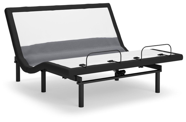 Ashley Best Base with Lumbar and Audio Charcoal Gray California King Adjustable Base