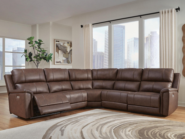 Ashley Beryton Espresso 5-Piece Power Reclining Sectional