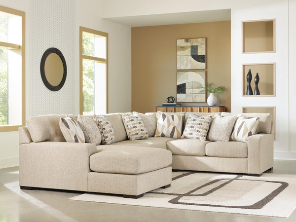 Benchcraft Laurelgrove Pebble 4-Piece Sectional with Chaise