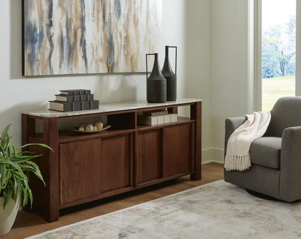 Ashley Tobinville Dark Brown Accent Cabinet