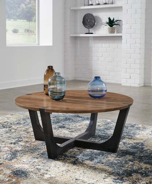 Ashley Hanneforth Brown Black Coffee Table