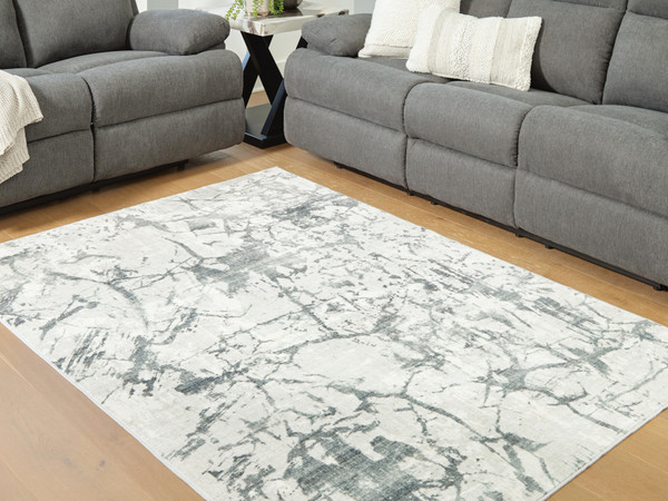 Ashley Tobinbury Gray Washable 5' x 7' Area Rug