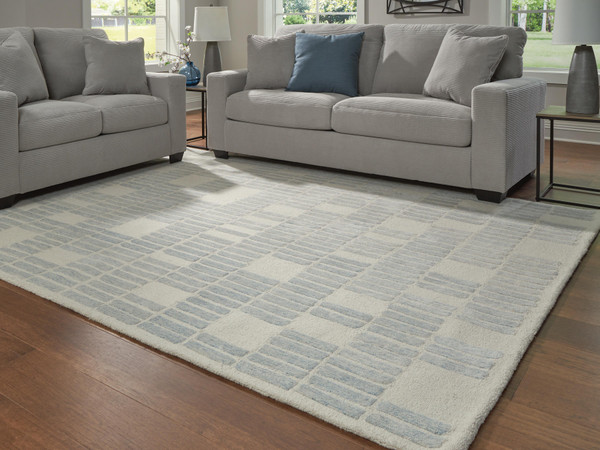 Ashley Dylanton Ivory Blue 7'8" x 10' Area Rug