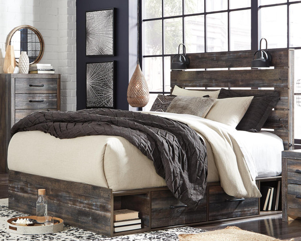 Ashley Drystan Multi Queen Panel Bed with 2 Storage Drawers