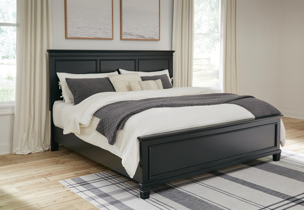 Ashley Lanolee Black King Panel Bed