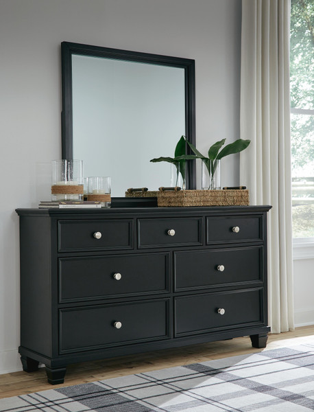 Ashley Lanolee Black Dresser and Mirror
