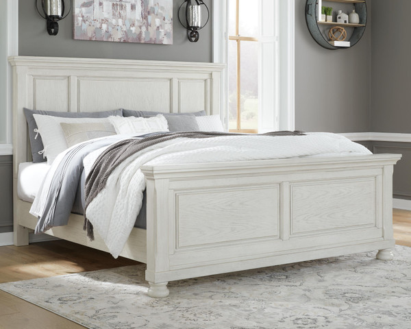 Ashley Robbinsdale Antique White King Panel Bed