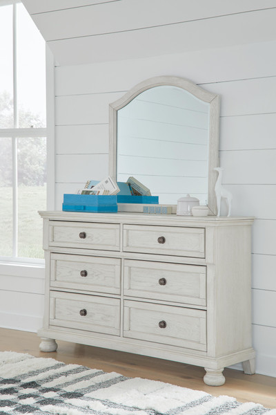 Ashley Robbinsdale Antique White Dresser and Mirror B742/21/26