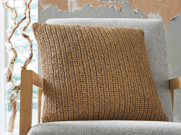 Ashley Habenvale Tan Pillow (Set of 4)