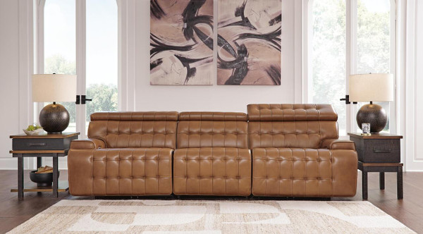 Ashley Temmpton Chocolate 3-Piece Power Reclining Sectional Sofa