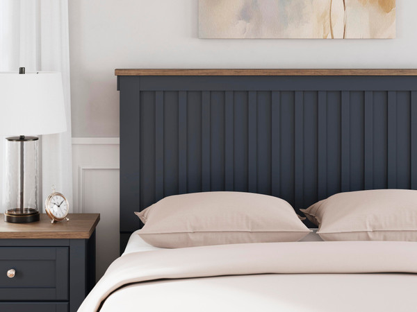 Ashley Landocken Brown Blue Queen Panel Headboard