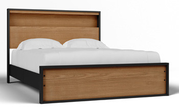 Ashley Kozmour Black Brown Queen Bookcase Complete Bed Frame