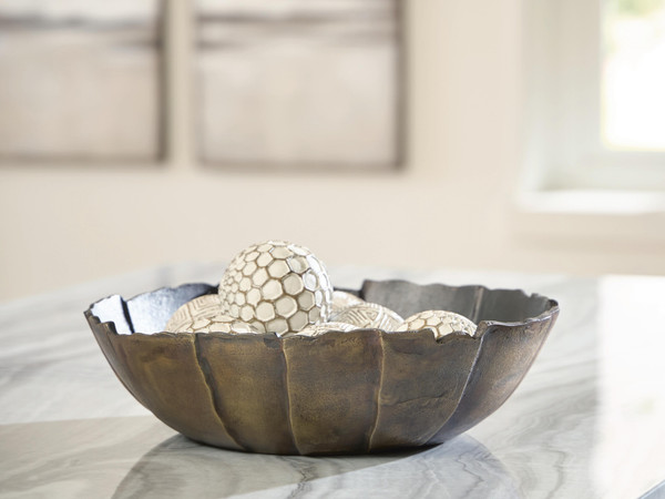 Ashley Aidman Black Antique Gold Finish Bowl