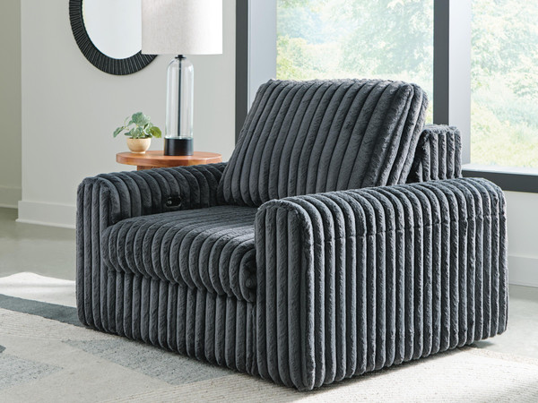 Ashley Chalmers Gunmetal Power Gliding Chaise