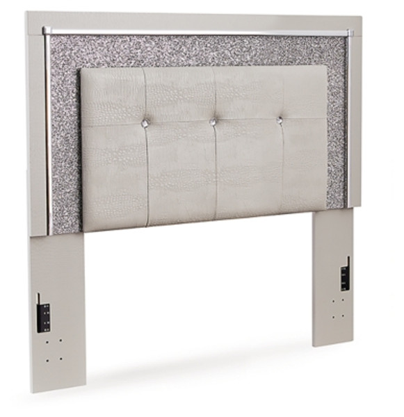 Ashley Zyniden Silver Full Upholstered Panel Headboard