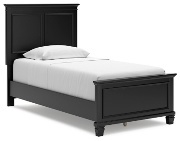 Ashley Lanolee Black Twin Panel Bed