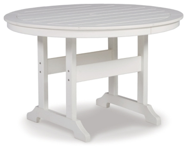 Ashley Crescent Luxe White Outdoor Dining Table