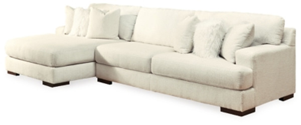 Ashley Zada Ivory 2-Piece Sectional with Chaise