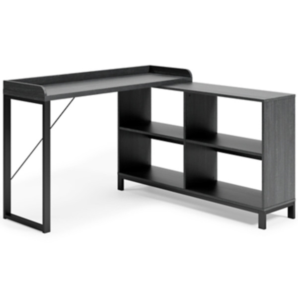 Ashley Yarlow Black Home Office L-Desk