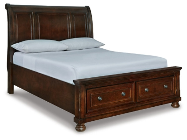 Ashley Porter Rustic Brown Queen Sleigh Bed