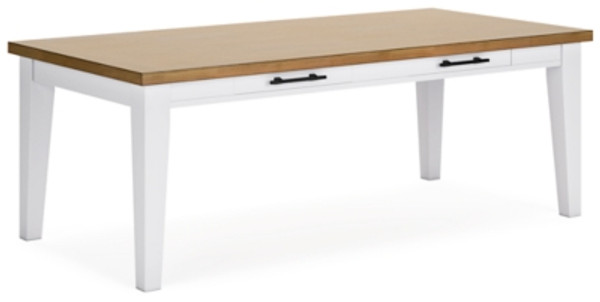 Ashley Ashbryn White Natural Dining Table