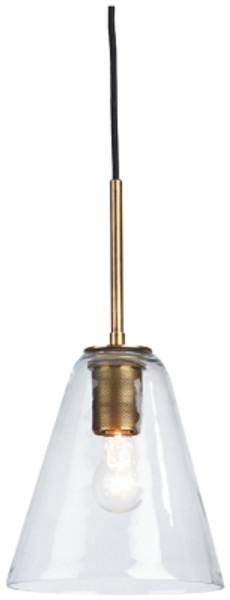 Ashley Collbrook Clear Brass Pendant Light