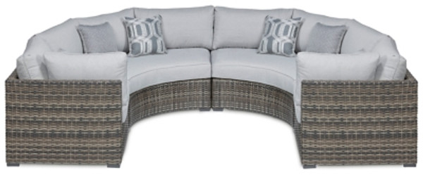 Ashley Harbor Court Gray 4-Piece Outdoor Sectional