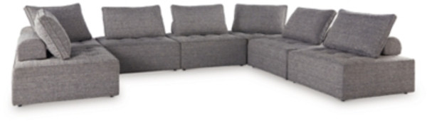 Ashley Bree Zee Brown 7-Piece Outdoor Sectional