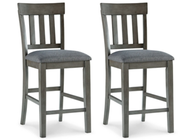 Ashley Hallanden Two-tone Gray Counter Height Bar Stool (Set of 2) Ashley Hallanden Two-tone Gray Counter Height Bar Stool (Set of 2)