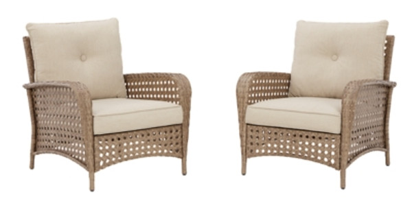 Ashley Braylee Driftwood Lounge Chair with Cushion (Set of 2)