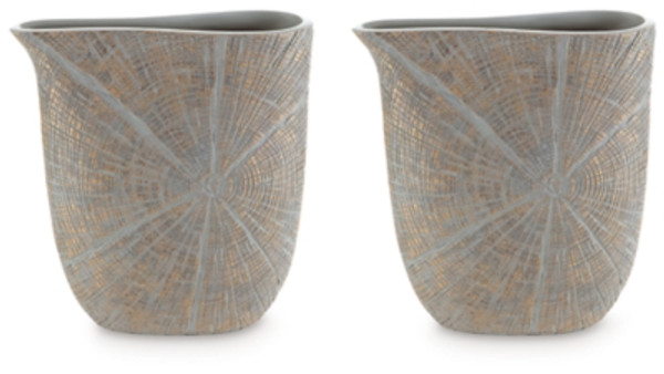 Ashley Ardenley Antique Gold Finish 15" H Vase (Set of 2) Ashley Ardenley Antique Gold Finish 15" H Vase (Set of 2)