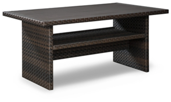 Ashley Easy Isle Dark Brown Beige Multi-Use Table