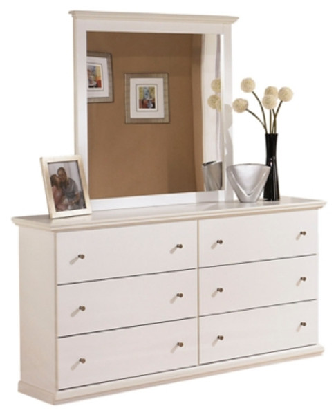 Ashley Bostwick Shoals White Dresser and Mirror