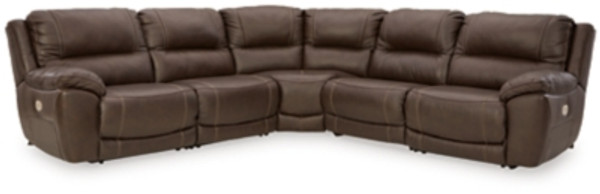 Ashley Dunleith Chocolate 5-Piece Power Reclining Sectional