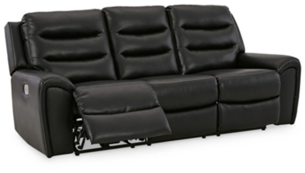 Ashley Warlin Black Power Reclining Sofa