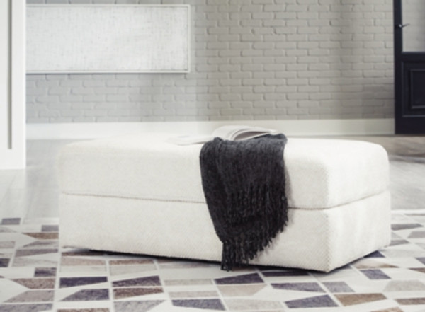 Ashley Karinne Linen Oversized Accent Ottoman