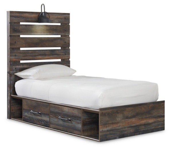 Ashley Drystan Multi Twin Panel Bed with 2 Storage Drawers
