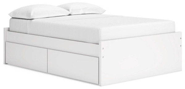 Ashley Onita White Full Platform Bed with 2 Side Storage