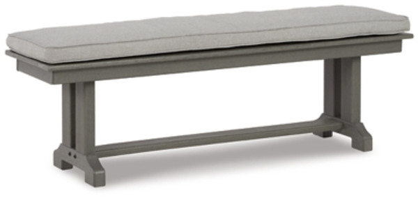 Ashley Visola Gray Bench with Cushion