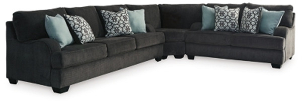Benchcraft Charenton Charcoal 3-Piece Sectional