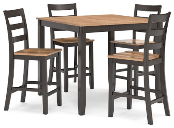 Ashley Gesthaven Natural Brown Counter Height Dining Table and 4 Barstools (Set of 5)