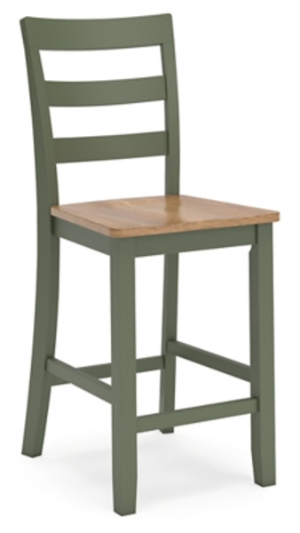 Ashley Gesthaven Natural Green Counter Height Barstool (Set of 2)