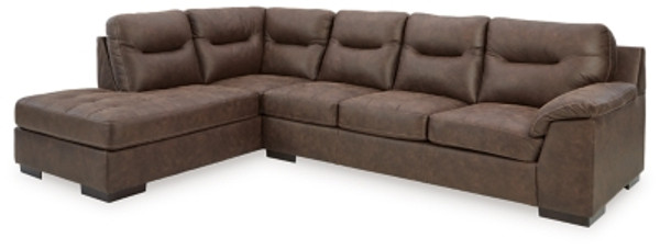 Ashley Maderla Walnut 2-Piece Sectional with LAF Sofa / RAF Chaise