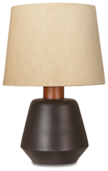 Ashley Ancel Black Brown Table Lamp